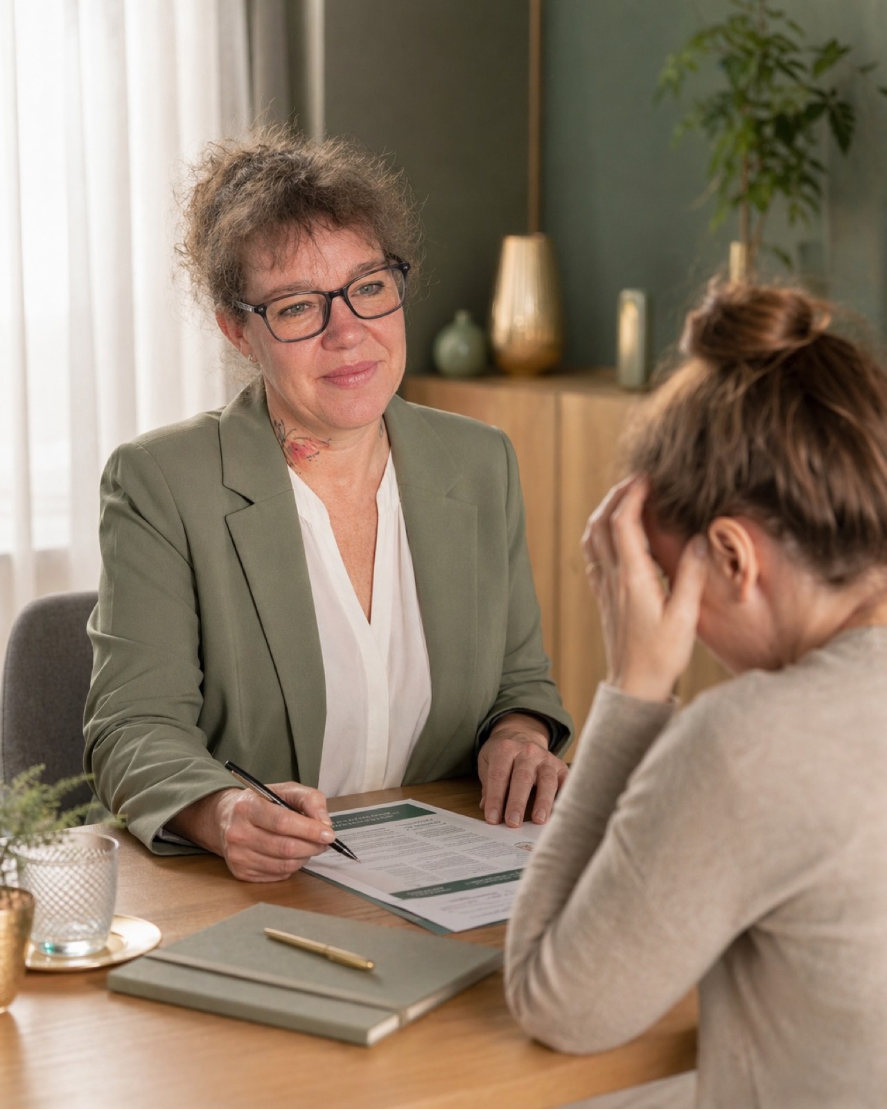 Nadine Peter-Brockers im Beratungsgespräch